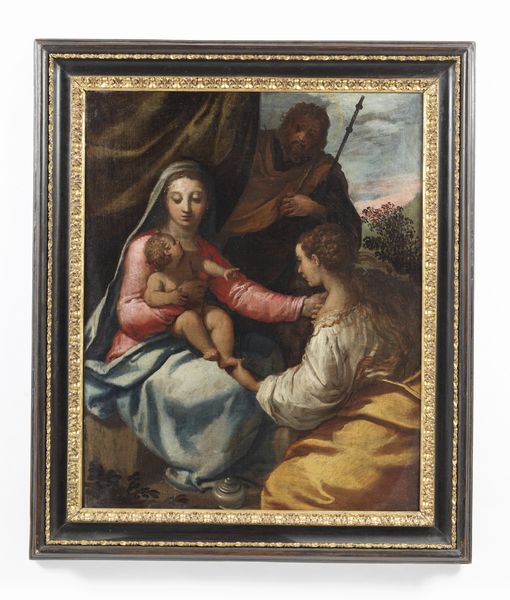 DETTO SCARSELLINO IPPOLITO SCARSELLA (1551 - 1620) : Sacra Famiglia con Maria Maddalena  - Asta Asta 460 | ARTE ANTICA E DEL XIX SECOLO - Da una dimora veneta e altre committenze Tradizionale - Associazione Nazionale - Case d'Asta italiane