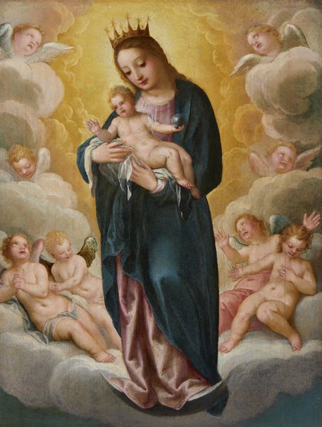 ROTTENHAMMER HANS (1564 - 1625) : Madonna con Bambino e angeli  - Asta Asta 460 | ARTE ANTICA E DEL XIX SECOLO - Da una dimora veneta e altre committenze Tradizionale - Associazione Nazionale - Case d'Asta italiane