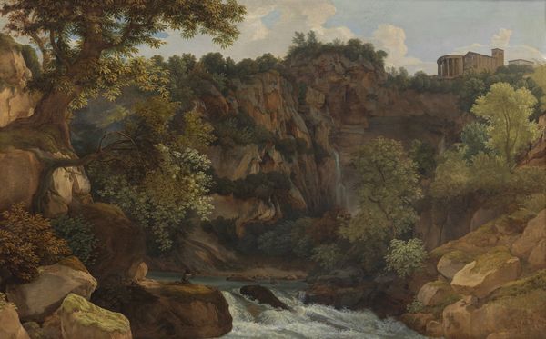 ARTISTA NEOCLASSICO : Le cascate di Tivoli e il tempio di Vesta sullo sfondo  - Asta Asta 460 | ARTE ANTICA E DEL XIX SECOLO - Da una dimora veneta e altre committenze Tradizionale - Associazione Nazionale - Case d'Asta italiane