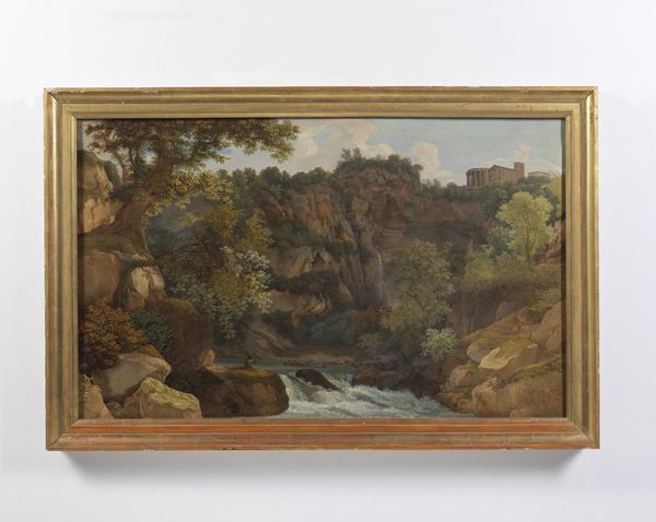 ARTISTA NEOCLASSICO : Le cascate di Tivoli e il tempio di Vesta sullo sfondo  - Asta Asta 460 | ARTE ANTICA E DEL XIX SECOLO - Da una dimora veneta e altre committenze Tradizionale - Associazione Nazionale - Case d'Asta italiane