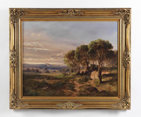 GIGANTE GIACINTO (1806 - 1876) : Attribuito a. Paesaggio con pastore e gregge nei pressi di una citt costiera  - Asta Asta 460 | ARTE ANTICA E DEL XIX SECOLO - Da una dimora veneta e altre committenze Tradizionale - Associazione Nazionale - Case d'Asta italiane