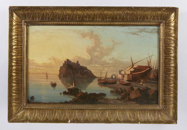 LA VOLPE ALESSANDRO (1819 - 1887) : Veduta del Castello Aragonese a Ischia  - Asta Asta 460 | ARTE ANTICA E DEL XIX SECOLO - Da una dimora veneta e altre committenze Tradizionale - Associazione Nazionale - Case d'Asta italiane