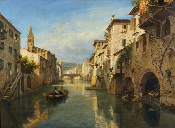 BRANDT FRITZ (1853 - 1905) : Ponte Navi a Verona  - Asta Asta 460 | ARTE ANTICA E DEL XIX SECOLO - Da una dimora veneta e altre committenze Tradizionale - Associazione Nazionale - Case d'Asta italiane