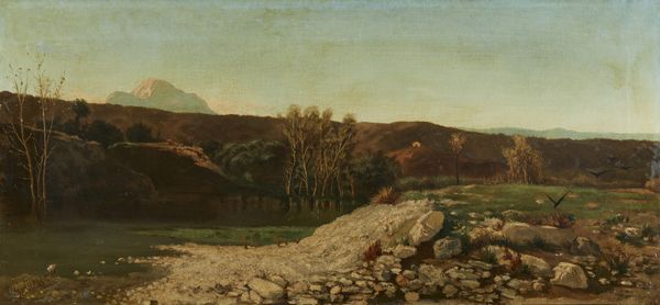 LAEZZA GIUSEPPE (1835 - 1905) : Paesaggio con specchio d'acqua  - Asta Asta 460 | ARTE ANTICA E DEL XIX SECOLO - Da una dimora veneta e altre committenze Tradizionale - Associazione Nazionale - Case d'Asta italiane