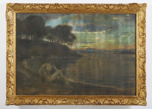 MNARD MILE-REN (1861 - 1930) : 'Rverie' al tramonto  - Asta Asta 460 | ARTE ANTICA E DEL XIX SECOLO - Da una dimora veneta e altre committenze Tradizionale - Associazione Nazionale - Case d'Asta italiane