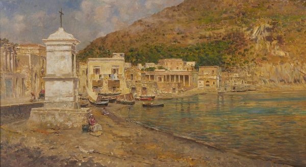 SANTORO RUBENS (1859 - 1942) : Marina di Sapri  - Asta Asta 460 | ARTE ANTICA E DEL XIX SECOLO - Da una dimora veneta e altre committenze Tradizionale - Associazione Nazionale - Case d'Asta italiane