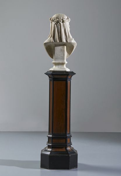 ZANNONI UGO (1836 - 1898) : Busto di fanciulla con velo e ghirlanda di fiori  - Asta Asta 460 | ARTE ANTICA E DEL XIX SECOLO - Da una dimora veneta e altre committenze Tradizionale - Associazione Nazionale - Case d'Asta italiane