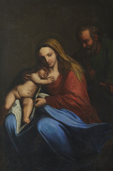 ARTISTA DEL XVII SECOLO : Sacra Famiglia  - Asta Asta 460 | ARTE ANTICA E DEL XIX SECOLO - Da una dimora veneta e altre committenze Tradizionale - Associazione Nazionale - Case d'Asta italiane