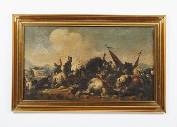 ARTISTA DEL XVII SECOLO : Coppia di dipinti raffiguranti scene di battaglia  - Asta Asta 460 | ARTE ANTICA E DEL XIX SECOLO - Da una dimora veneta e altre committenze Tradizionale - Associazione Nazionale - Case d'Asta italiane