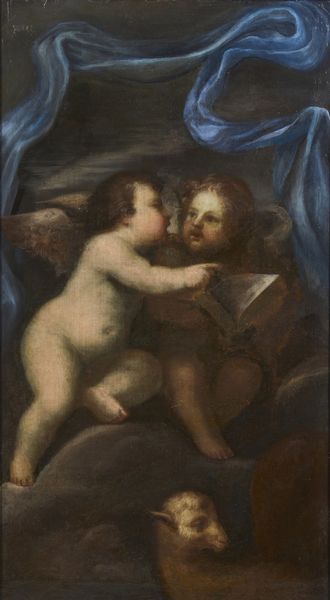 ARTISTA LOMBARDO DEL XVII SECOLO : San Giovannino e l'angelo  - Asta Asta 460 | ARTE ANTICA E DEL XIX SECOLO - Da una dimora veneta e altre committenze Tradizionale - Associazione Nazionale - Case d'Asta italiane