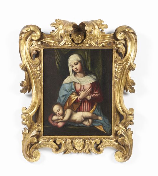 BONVICINO DETTO IL MORETTO (1490/98-1554) ALESSANDRO : Cerchia di. Madonna con Bambino  - Asta Asta 460 | ARTE ANTICA E DEL XIX SECOLO - Da una dimora veneta e altre committenze Tradizionale - Associazione Nazionale - Case d'Asta italiane