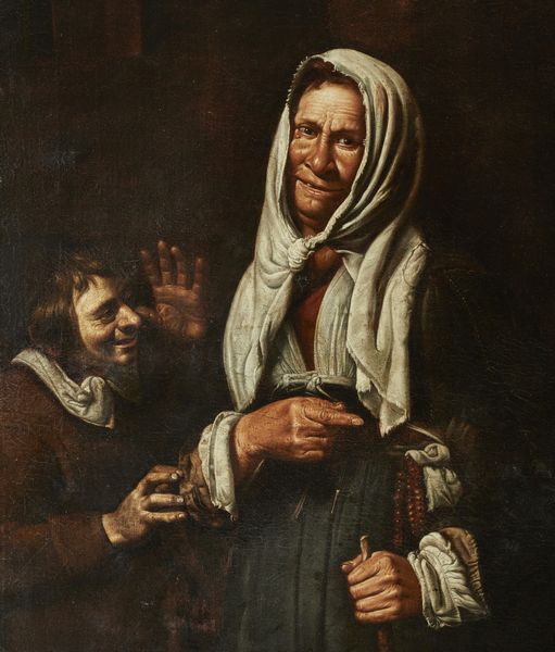 BELLOTTI PIETRO (1627 - 1700) : Vecchia con un ragazzo che scherza  - Asta Asta 460 | ARTE ANTICA E DEL XIX SECOLO - Da una dimora veneta e altre committenze Tradizionale - Associazione Nazionale - Case d'Asta italiane