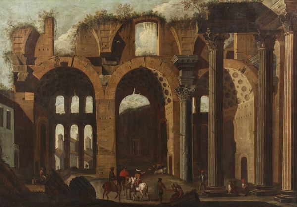 CODAZZI NICCOLO (1642 - 1693) : La basilica di Massenzio, Roma  - Asta Asta 460 | ARTE ANTICA E DEL XIX SECOLO - Da una dimora veneta e altre committenze Tradizionale - Associazione Nazionale - Case d'Asta italiane