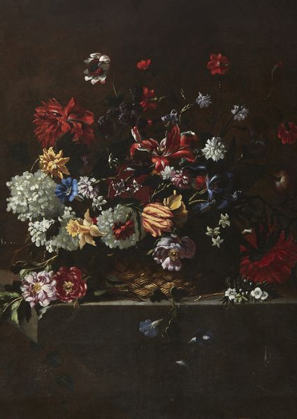 ARTISTA ROMANO DEL XVIII SECOLO : Natura morta con cesto di fiori  - Asta Asta 460 | ARTE ANTICA E DEL XIX SECOLO - Da una dimora veneta e altre committenze Tradizionale - Associazione Nazionale - Case d'Asta italiane