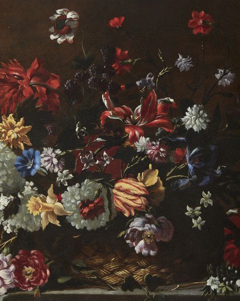 ARTISTA ROMANO DEL XVIII SECOLO : Natura morta con cesto di fiori  - Asta Asta 460 | ARTE ANTICA E DEL XIX SECOLO - Da una dimora veneta e altre committenze Tradizionale - Associazione Nazionale - Case d'Asta italiane