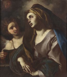 SOLIMENA FRANCESCO (1657 - 1747) - Addolorata con un angelo