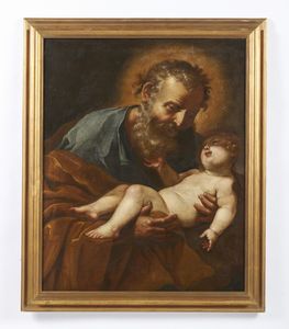 ARTISTA DEL XVIII SECOLO : San Giuseppe e il Bambino  - Asta Asta 460 | ARTE ANTICA E DEL XIX SECOLO - Da una dimora veneta e altre committenze Tradizionale - Associazione Nazionale - Case d'Asta italiane