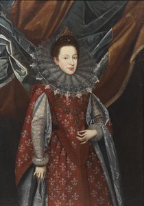 CARACCA GIOVANNI (1540 - 1607) - Ritratto di Margherita di Savoia, duchessa di Mantova