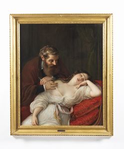 SCHIAVONI NATALE (1777 - 1858) : Il corteggiamento  - Asta Asta 460 | ARTE ANTICA E DEL XIX SECOLO - Da una dimora veneta e altre committenze Tradizionale - Associazione Nazionale - Case d'Asta italiane