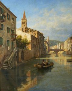 BRANDT FRITZ (1853 - 1905) : Ponte Navi a Verona  - Asta Asta 460 | ARTE ANTICA E DEL XIX SECOLO - Da una dimora veneta e altre committenze Tradizionale - Associazione Nazionale - Case d'Asta italiane