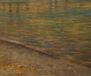 SANTORO RUBENS (1859 - 1942) : Marina di Sapri  - Asta Asta 460 | ARTE ANTICA E DEL XIX SECOLO - Da una dimora veneta e altre committenze Tradizionale - Associazione Nazionale - Case d'Asta italiane