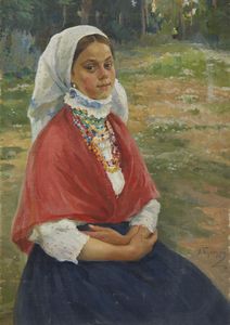 BUCKURI ALEKSANDR ALEKSEEVIC (1870 - 1942) - Ritratto di contadina russa