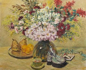 CHINI GALILEO (1873 - 1956) - Fiori e frutta