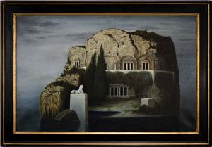 ARTISTA DELLA PRIMA MET DEL XX SECOLO : Variazione sul tema dell'Isola dei Morti, da Arnold Bcklin  - Asta Asta 460 | ARTE ANTICA E DEL XIX SECOLO - Da una dimora veneta e altre committenze Tradizionale - Associazione Nazionale - Case d'Asta italiane