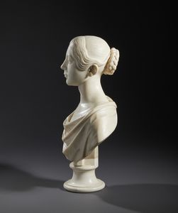 SCULTORE ITALIANO DELLA PRIMA META' DEL XIX SECOLO : Busto di fanciulla  - Asta Asta 460 | ARTE ANTICA E DEL XIX SECOLO - Da una dimora veneta e altre committenze Tradizionale - Associazione Nazionale - Case d'Asta italiane