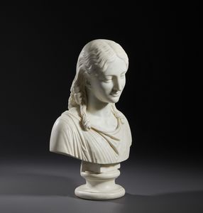 MARCHESI POMPEO (1783 - 1858) : Busto di Cristo Fanciullo (Il Nazareno)  - Asta Asta 460 | ARTE ANTICA E DEL XIX SECOLO - Da una dimora veneta e altre committenze Tradizionale - Associazione Nazionale - Case d'Asta italiane