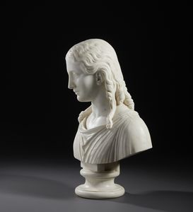 MARCHESI POMPEO (1783 - 1858) : Busto di Cristo Fanciullo (Il Nazareno)  - Asta Asta 460 | ARTE ANTICA E DEL XIX SECOLO - Da una dimora veneta e altre committenze Tradizionale - Associazione Nazionale - Case d'Asta italiane