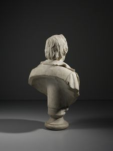 RONCA (XIX SECOLO) GAETANO : Busto del poeta Giovanni Prati  - Asta Asta 460 | ARTE ANTICA E DEL XIX SECOLO - Da una dimora veneta e altre committenze Tradizionale - Associazione Nazionale - Case d'Asta italiane