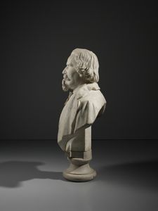 RONCA (XIX SECOLO) GAETANO : Busto del poeta Giovanni Prati  - Asta Asta 460 | ARTE ANTICA E DEL XIX SECOLO - Da una dimora veneta e altre committenze Tradizionale - Associazione Nazionale - Case d'Asta italiane