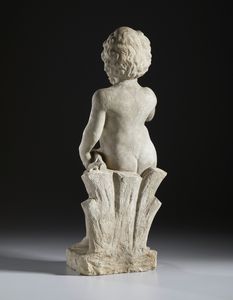 MANIFATTURA DEL XIX-XX SECOLO : Tre putti raffiguranti le allegorie dell'Estate, dell'Autunno e della Primavera  - Asta Asta 460 | ARTE ANTICA E DEL XIX SECOLO - Da una dimora veneta e altre committenze Tradizionale - Associazione Nazionale - Case d'Asta italiane