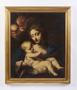 CERRINI GIAN DOMENICO (1609 - 1681) : Madonna col Bambino e angeli  - Asta Asta 460 | ARTE ANTICA E DEL XIX SECOLO - Da una dimora veneta e altre committenze Tradizionale - Associazione Nazionale - Case d'Asta italiane