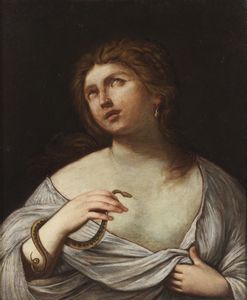 SIRANI GIOVANNI ANDREA (1610 - 1670) - Cerchia di. Cleopatra