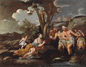 CARPIONI GIULIO (1611 - 1678) : Il mito di Latona  - Asta Asta 460 | ARTE ANTICA E DEL XIX SECOLO - Da una dimora veneta e altre committenze Tradizionale - Associazione Nazionale - Case d'Asta italiane