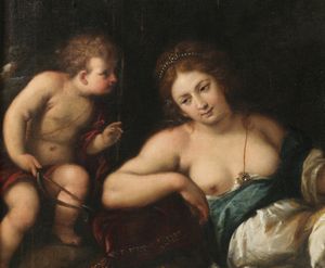 NUVOLONE GIUSEPPE (1619 - 1703) : Diana con Cupido e amorini  - Asta Asta 460 | ARTE ANTICA E DEL XIX SECOLO - Da una dimora veneta e altre committenze Tradizionale - Associazione Nazionale - Case d'Asta italiane