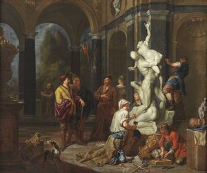 VAN DEN BOSSCHE BALTHAZAR (1681 - 1715) - Lo studio dello scultore (Studio di Giambologna)