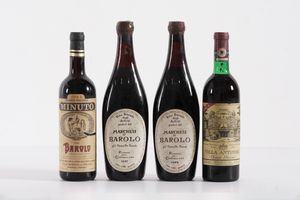 Nove bottiglie di vino tra cui alcune di Barolo  - Asta Fabio Fazio, arredi e ricordi di una casa di campagna - Associazione Nazionale - Case d'Asta italiane