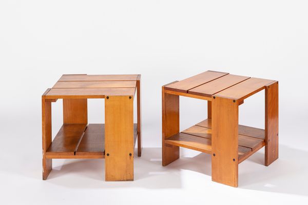 Rietveld Gerrit : Coppia di tavolini  - Asta Design e Arti Decorative - Associazione Nazionale - Case d'Asta italiane