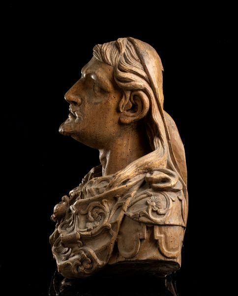 Busto francese in legno raffigurante Jean de Rotrou (?)  - Asta Mobili, Oggetti d'arte e Vetri da collezione - Associazione Nazionale - Case d'Asta italiane