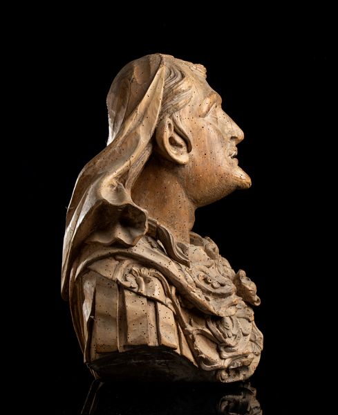 Busto francese in legno raffigurante Jean de Rotrou (?)  - Asta Mobili, Oggetti d'arte e Vetri da collezione - Associazione Nazionale - Case d'Asta italiane