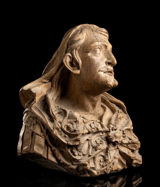 Busto francese in legno raffigurante Jean de Rotrou (?)  - Asta Mobili, Oggetti d'arte e Vetri da collezione - Associazione Nazionale - Case d'Asta italiane