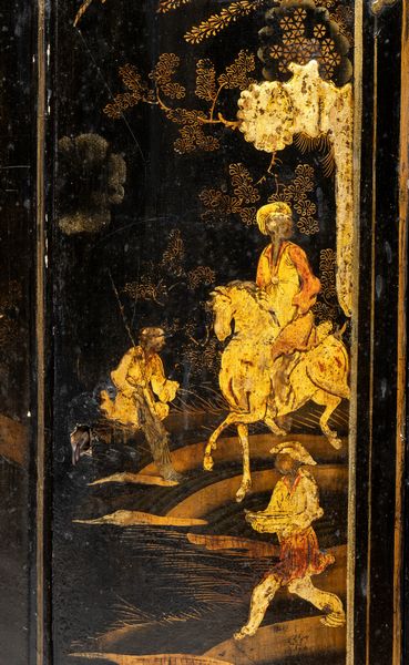 Coppia di angoliere inglesi a chinoiserie  - Asta Mobili, Oggetti d'arte e Vetri da collezione - Associazione Nazionale - Case d'Asta italiane