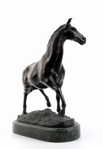 Pierre-Jules Mène : Cavallo francese in bronzo  - Asta Mobili, Oggetti d'arte e Vetri da collezione - Associazione Nazionale - Case d'Asta italiane