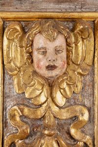 Coppia di panelli italiani raffigurante Putti  - Asta Mobili, Oggetti d'arte e Vetri da collezione - Associazione Nazionale - Case d'Asta italiane