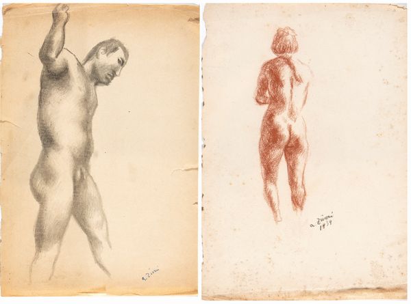 Alberto Ziveri : Lotto di due disegni di nudo  - Asta Arte Moderna e Contemporanea / Ceramiche del '900. Con una collezione di pittura futurista - Associazione Nazionale - Case d'Asta italiane