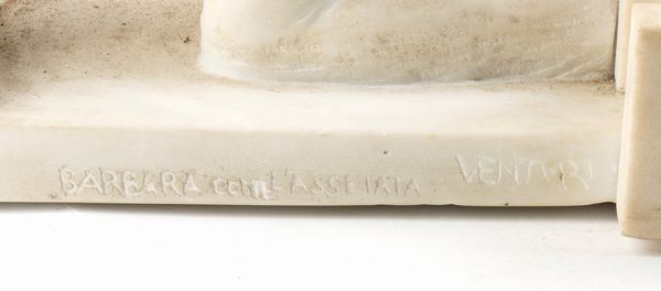 VENTURI, a firma di : Barbara come l'assetata  - Asta Arte Moderna e Contemporanea / Ceramiche del '900. Con una collezione di pittura futurista - Associazione Nazionale - Case d'Asta italiane