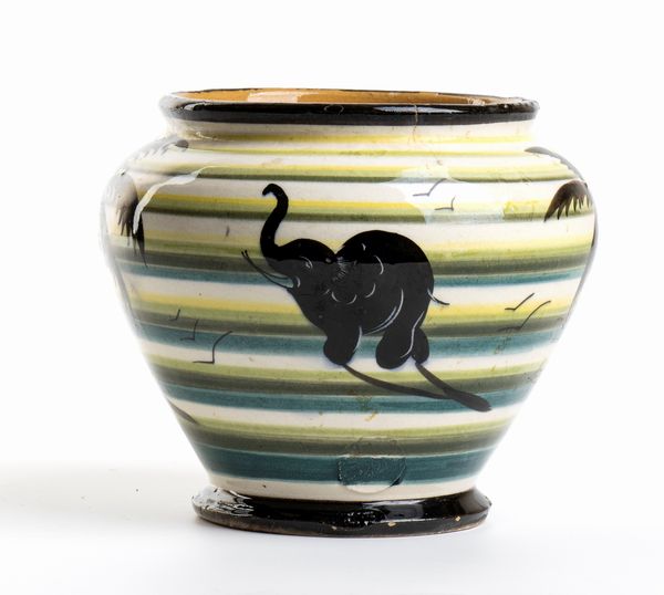 DANTE  BALDELLI : Piccolo vaso con decorazioni esotiche - ROMETTI  - Asta Arte Moderna e Contemporanea / Ceramiche del '900. Con una collezione di pittura futurista - Associazione Nazionale - Case d'Asta italiane